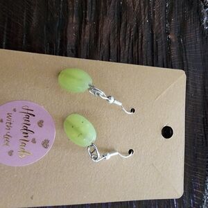 Handmade Green bead Earrings